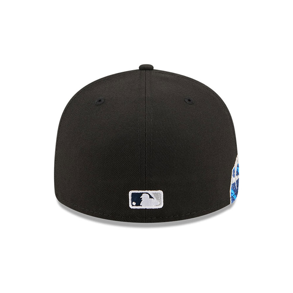 New York Yankees MLB Waves 59FIFTY Fitted New Era Black/White Official Team Hat Sports Fan Cap Official MLB Team Hat Baseball Fan Cap
