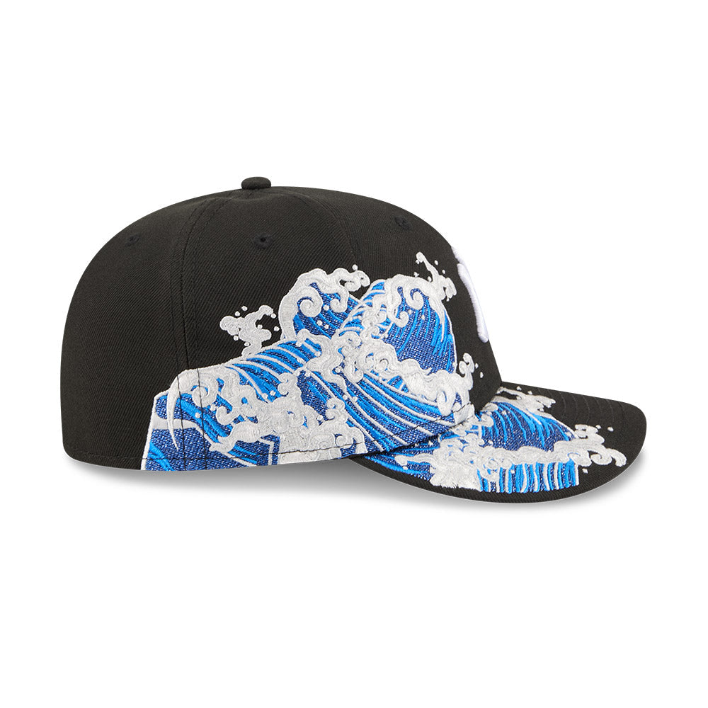 New York Yankees MLB Waves 59FIFTY Fitted New Era Black/White Official Team Hat Sports Fan Cap Official MLB Team Hat Baseball Fan Cap