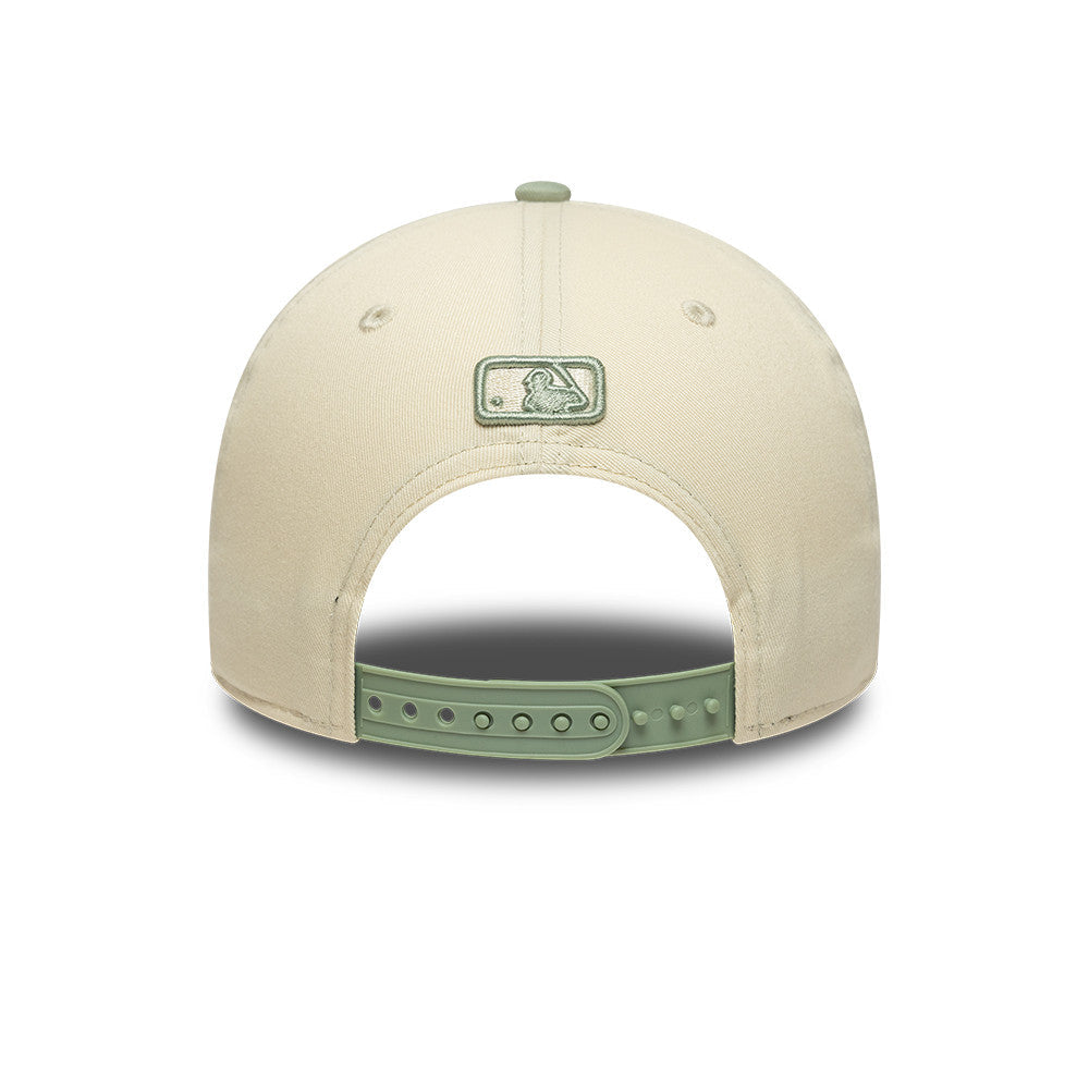 Los Angeles Dodgers MLB 9FORTY M-Crown New Era Cream/Green Official Team Hat Sports Fan Cap Official MLB Team Hat Baseball Fan Cap