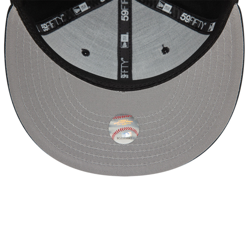 Los Angeles Dodgers MLB Heart Icon 59FIFTY Fitted New Era Black/White Official Team Hat Sports Fan Cap Official MLB Team Hat Baseball Fan Cap