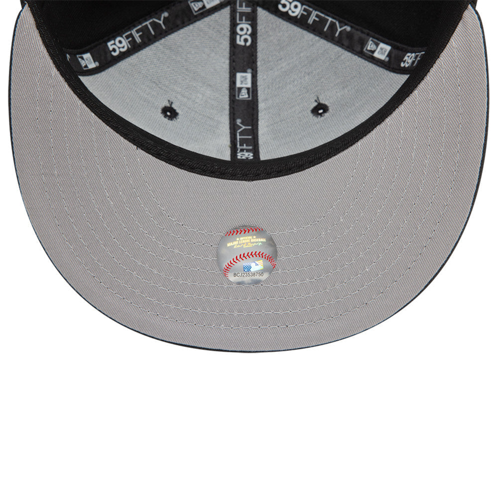 New York Yankees MLB Heart Icon 59FIFTY Fitted New Era Black/White Official Team Hat Sports Fan Cap Official MLB Team Hat Baseball Fan Cap