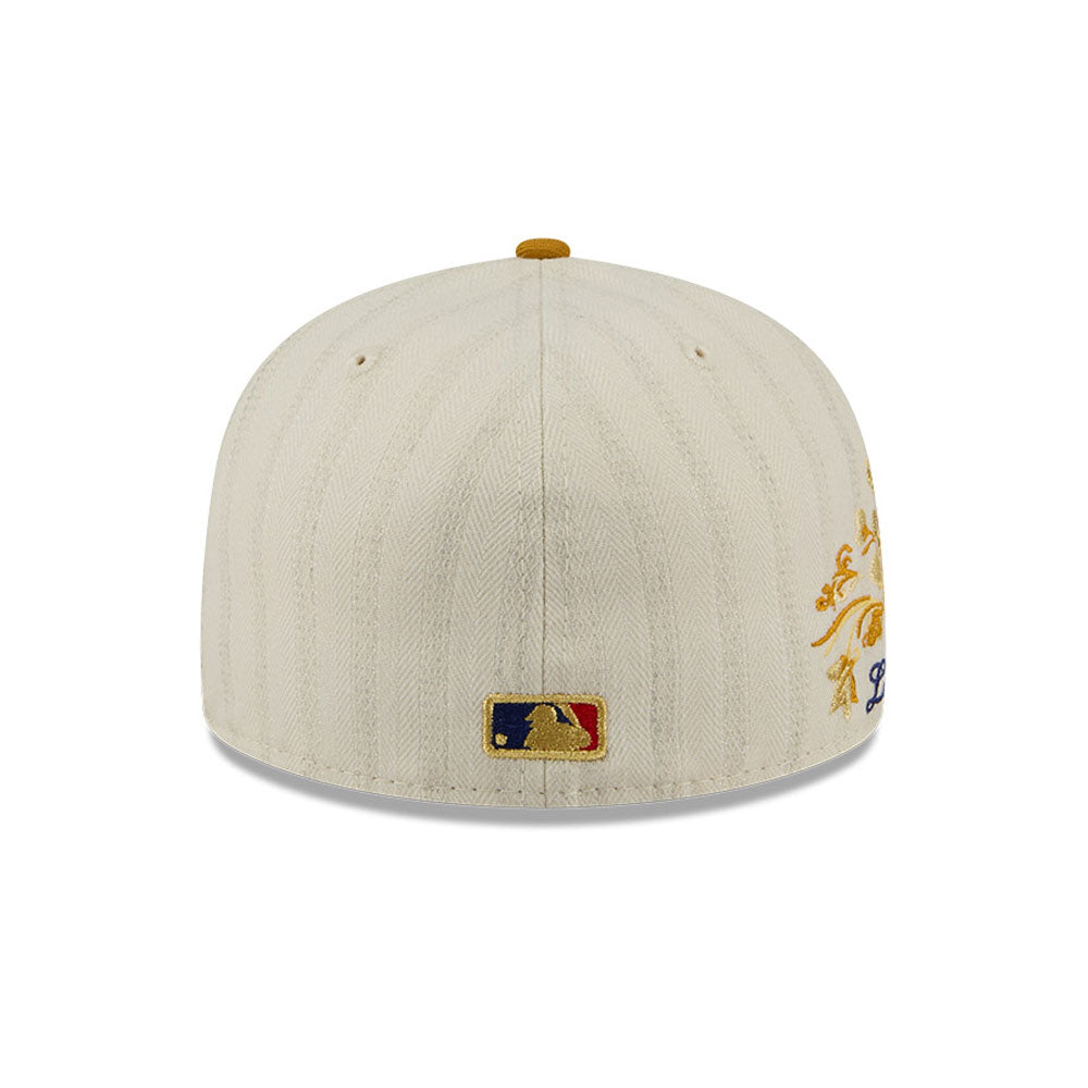 Los Angeles Dodgers MLB 5950Day New Era Cream/Gold Official Team Hat Sports Fan Cap Official MLB Team Hat Baseball Fan Cap