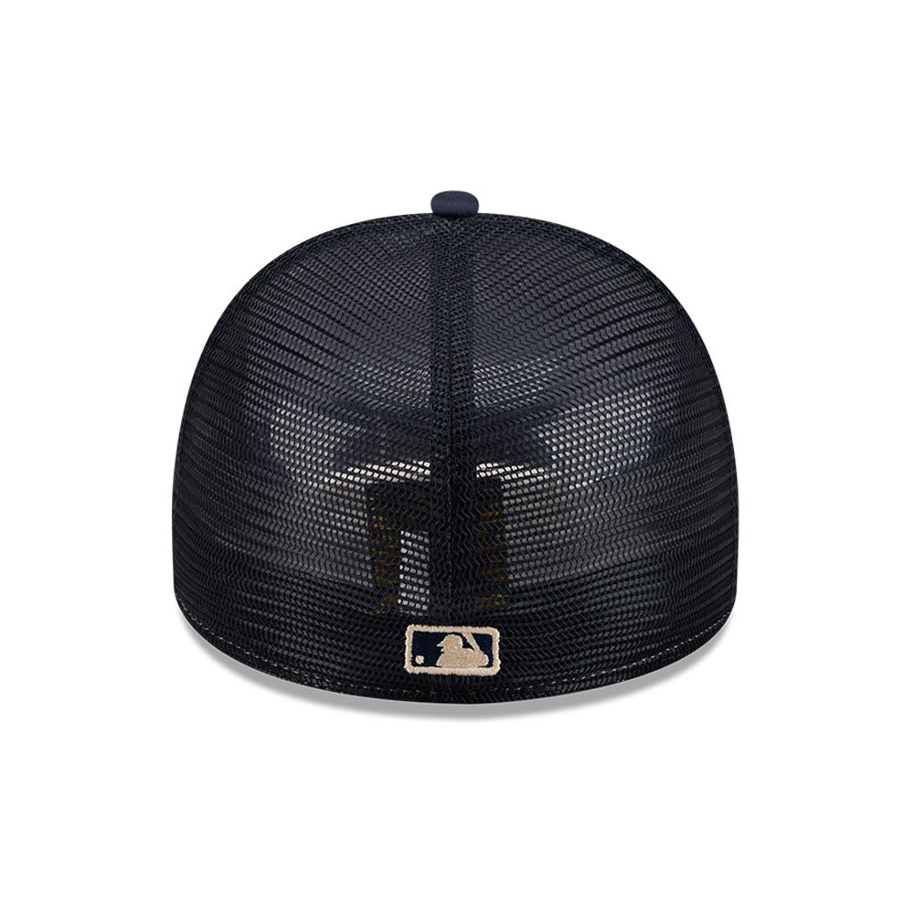 New York Yankees MLB 5950 Day Fitted Trucker A-Frame New Era White/Navy Official Team Hat Sports Fan Cap Official MLB Team Hat Baseball Fan Cap