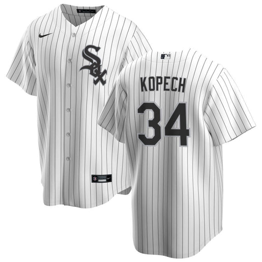 NIKE Men's Michael Kopech Chicago White Sox White Home Premium Stitch Replica Jersey Official Team Jersey Sports Fan Apparel Official MLB Team Jersey