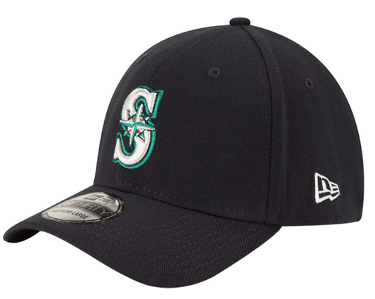 New Era Men's Seattle Mariners 39Thirty Classic Navy Stretch Fit Hat Official Team Hat Sports Fan Cap Official MLB Team Hat Baseball Fan Cap
