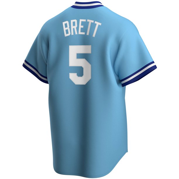 Men's Kansas City Royals George Brett Nike Light Blue Road Cooperstown Collection Team Jersey Official Team Jersey Sports Fan Apparel Official MLB Tea