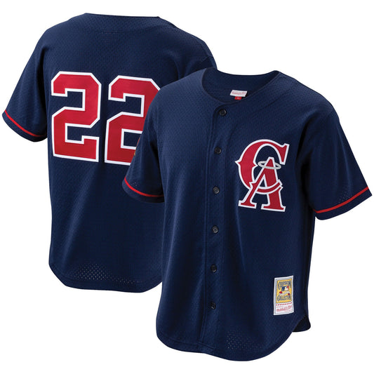 Men's Bo Jackson California Angels Mitchell & Ness Cooperstown Collection Authentic Batting Practice Jersey - Navy Official Team Jersey Sports Fan App