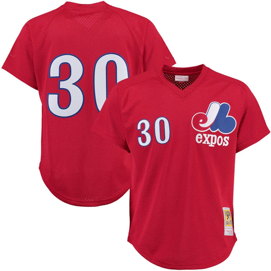 Tim Raines Montreal Expos Mitchell & Ness Batting Practice Jersey - Red Official Team Jersey Sports Fan Apparel Official MLB Team Jersey Baseball Fan