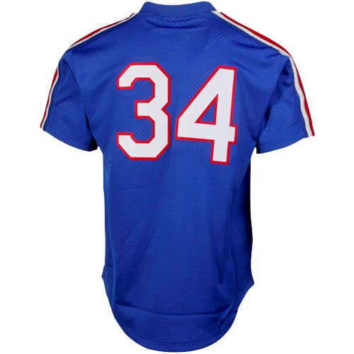 Men's Mitchell & Ness Nolan Ryan Royal Texas Rangers 1989 Authentic Cooperstown Collection Mesh Batting Practice Jersey Official Team Jersey Sports Fa