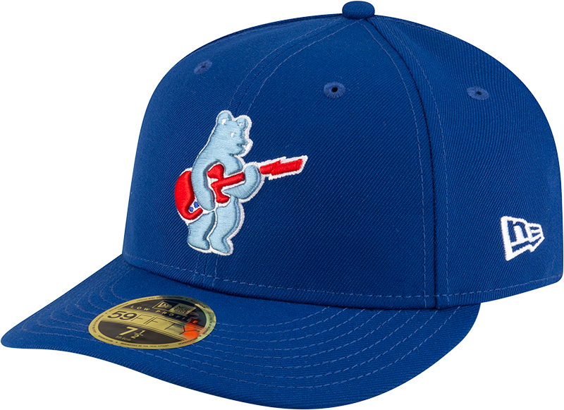 Men's Chicago Cubs New Era Royal Alternate Low Profile Guitar Bear BP 59FIFTY Fitted Hat Official Team Hat Sports Fan Cap Official MLB Team Hat Baseba