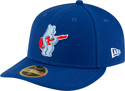 Men's Chicago Cubs New Era Royal Alternate Low Profile Guitar Bear BP 59FIFTY Fitted Hat Official Team Hat Sports Fan Cap Official MLB Team Hat Baseba