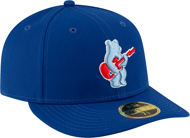 Men's Chicago Cubs New Era Royal Alternate Low Profile Guitar Bear BP 59FIFTY Fitted Hat Official Team Hat Sports Fan Cap Official MLB Team Hat Baseba