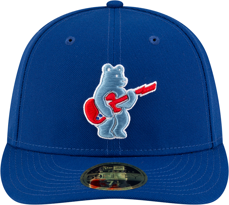Men's Chicago Cubs New Era Royal Alternate Low Profile Guitar Bear BP 59FIFTY Fitted Hat Official Team Hat Sports Fan Cap Official MLB Team Hat Baseba