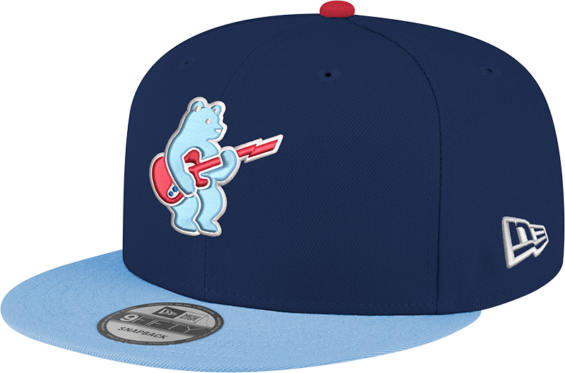 Chicago Cubs New Era Guitar Bear Alternate Navy/Sky Blue 9FIFTY Snapback Hat Official Team Hat Sports Fan Cap Official MLB Team Hat Baseball Fan Cap