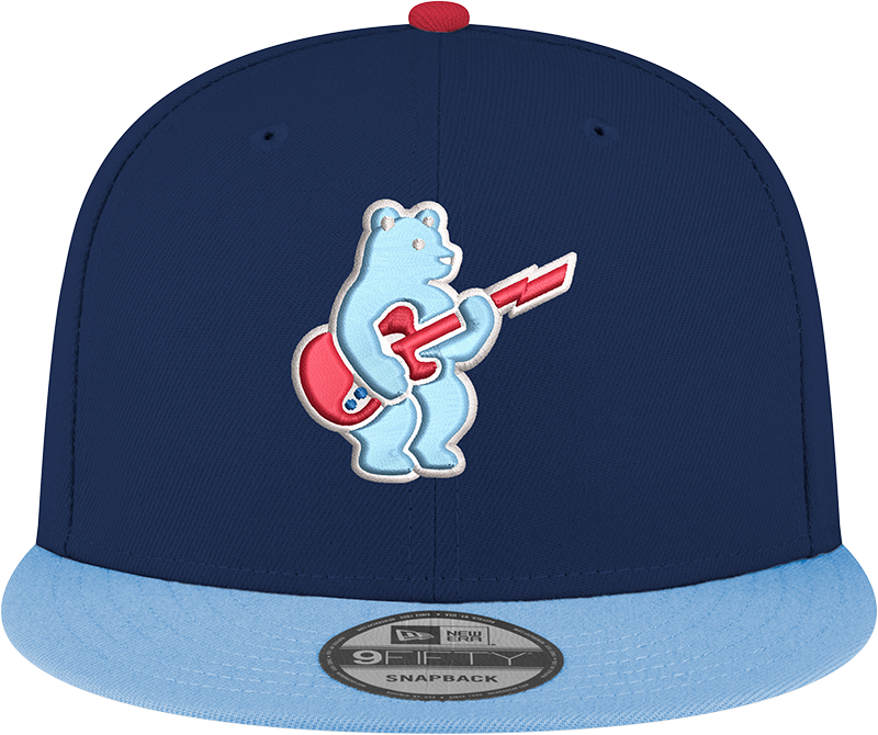 Chicago Cubs New Era Guitar Bear Alternate Navy/Sky Blue 9FIFTY Snapback Hat Official Team Hat Sports Fan Cap Official MLB Team Hat Baseball Fan Cap