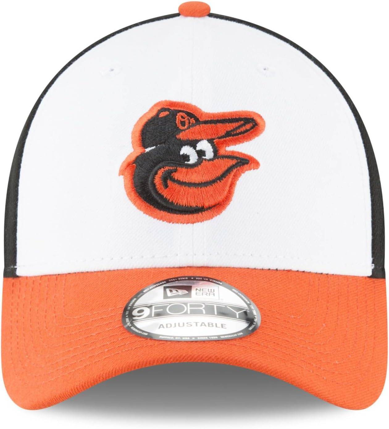 Men's Baltimore Orioles The League 9FORTY Adjustable Home Cap Official Team Hat Sports Fan Cap Official MLB Team Hat Baseball Fan Cap