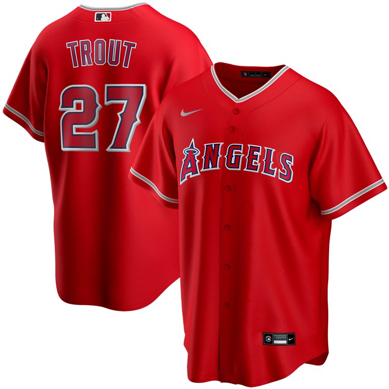 Men's Los Angeles Angels Mike Trout Nike Red Alternate Replica Player Jersey Official Team Jersey Sports Fan Apparel Official MLB Team Jersey Baseball