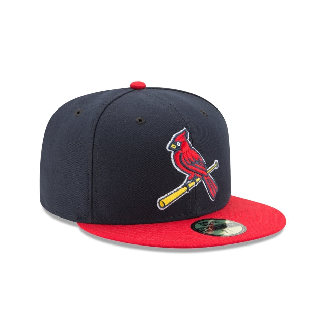 Men's St. Louis Cardinals New Era Navy/Red Game Authentic Collection Alternate 2 On-Field 59FIFTY Fitted Hat Official Team Hat Sports Fan Cap Official