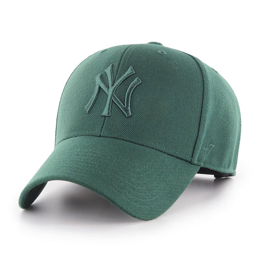 New York Yankees MLB Snapback '47 MVP Green/Green Official Team Hat Sports Fan Cap Official MLB Team Hat Baseball Fan Cap