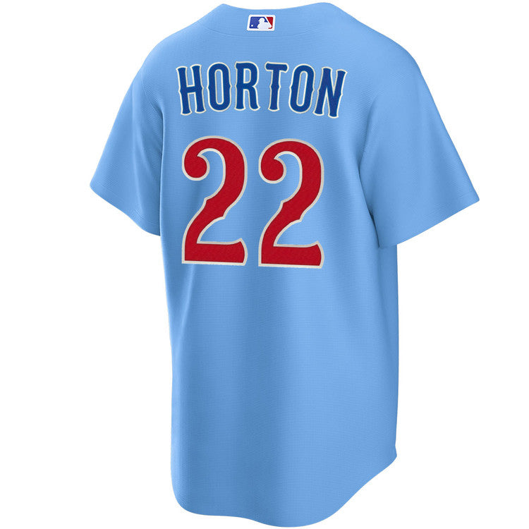 NIKE Men's Chicago Cubs Cade Horton #22 Light Blue 2nd Alternate Replica Jersey Official Team Jersey Sports Fan Apparel Official MLB Team Jersey Baseb