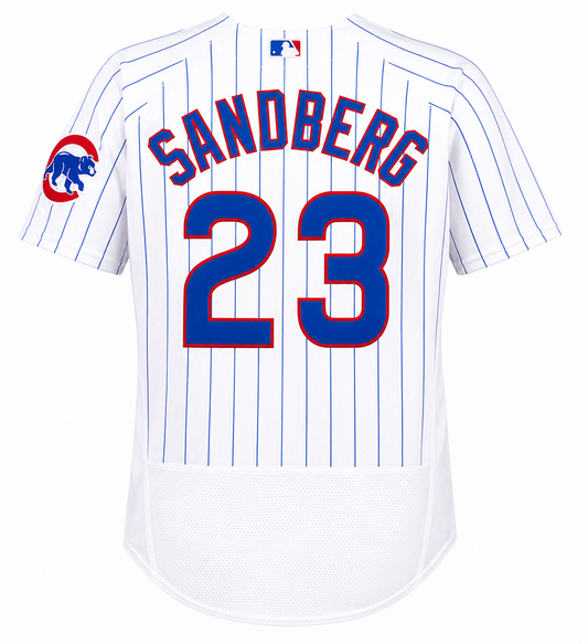 Men's Chicago Cubs Ryne Sandberg Nike White Home Authentic Player Jersey Official Team Jersey Sports Fan Apparel Official MLB Team Jersey Baseball Fan