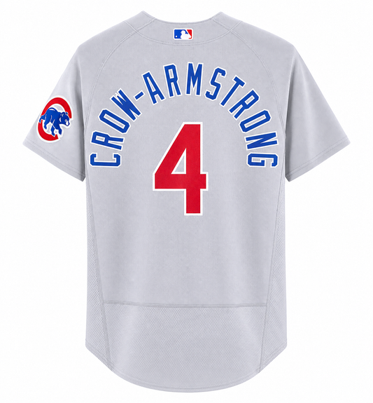 Men's Chicago Cubs Pete Crow-Armstrong Nike Road Gray Authentic Player Jersey Official Team Jersey Sports Fan Apparel Official MLB Team Jersey Basebal