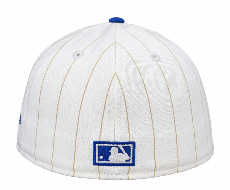 Atlanta Braves Historic Off White/Royal New Era 59FIFTY Fitted Hat Official Team Hat Sports Fan Cap Official MLB Team Hat Baseball Fan Cap