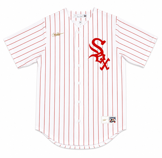 Men's Chicago White Sox Cooperstown Turn Back The Clock 1972 Home White/Scarlet NIKE Blank Replica Jersey Official Team Jersey Sports Fan Apparel Offi