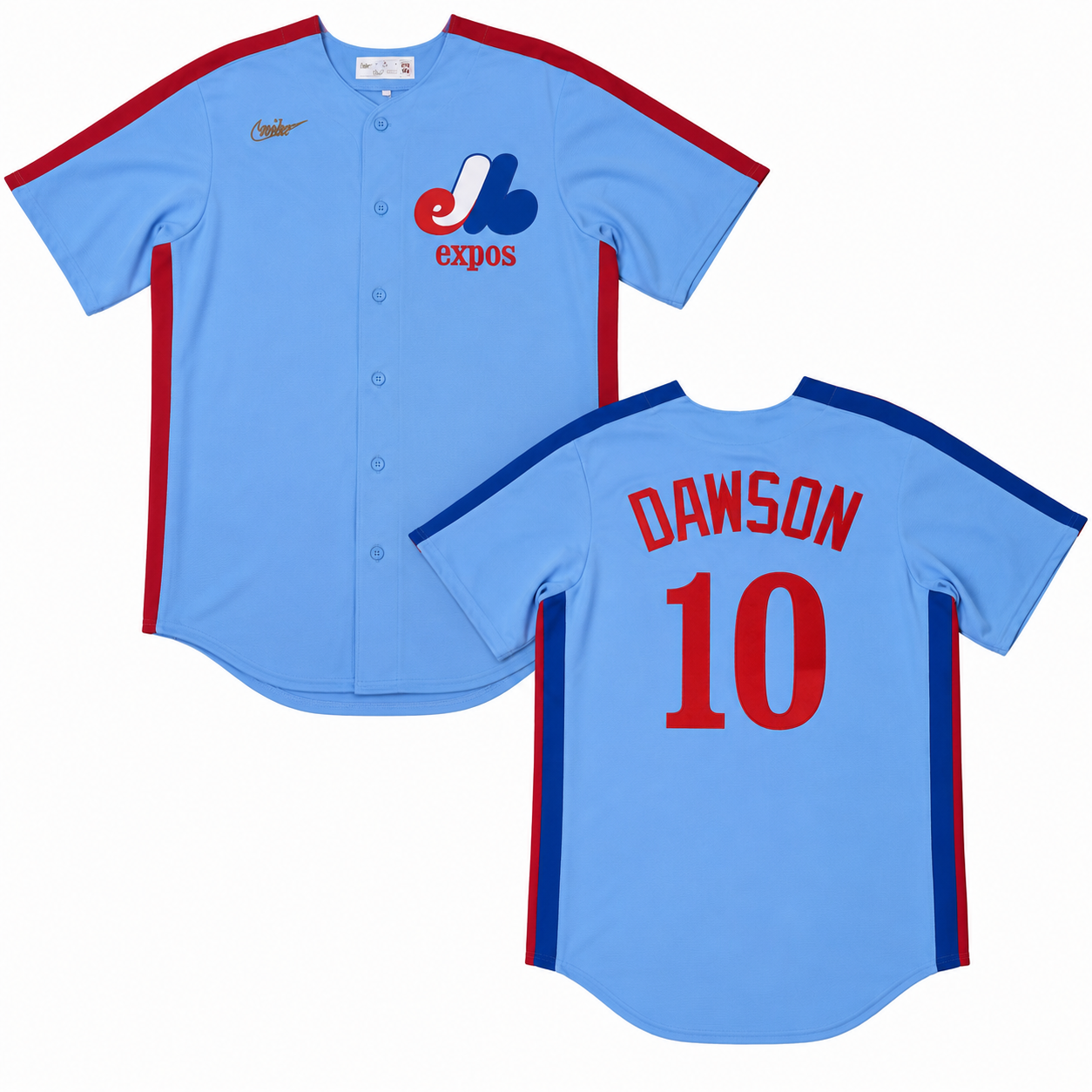 Men's Montreal Expos Andre Dawson Nike Light Blue Road Cooperstown Collection Premium Team Jersey Official Team Jersey Sports Fan Apparel Official MLB