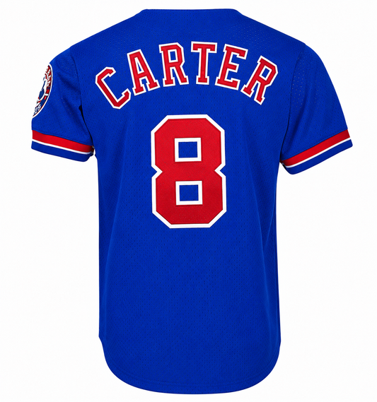 Men's Montreal Expos Gary Carter Mitchell & Ness Royal 1992 Authentic Cooperstown Collection Mesh Batting Practice Jersey Official Team Jersey Sports