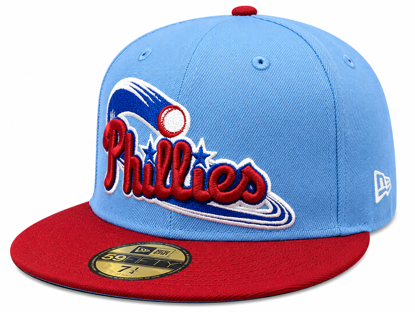 Philadelphia Phillies MLB 1996 ASG 2 Tone Sky Blue/Cardinal New Era 59FIFTY Fitted Hat Official Team Hat Sports Fan Cap Official MLB Team Hat Baseball