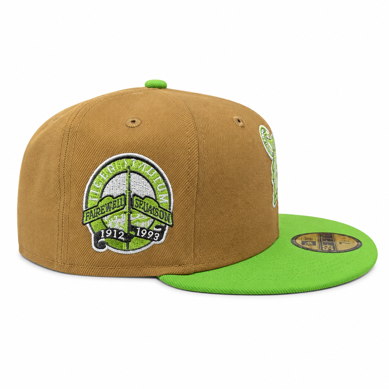 Detroit Tigers New Era Wheat/Lime Cooper 59FIFTY Fitted Hat Official Team Hat Sports Fan Cap Official MLB Team Hat Baseball Fan Cap