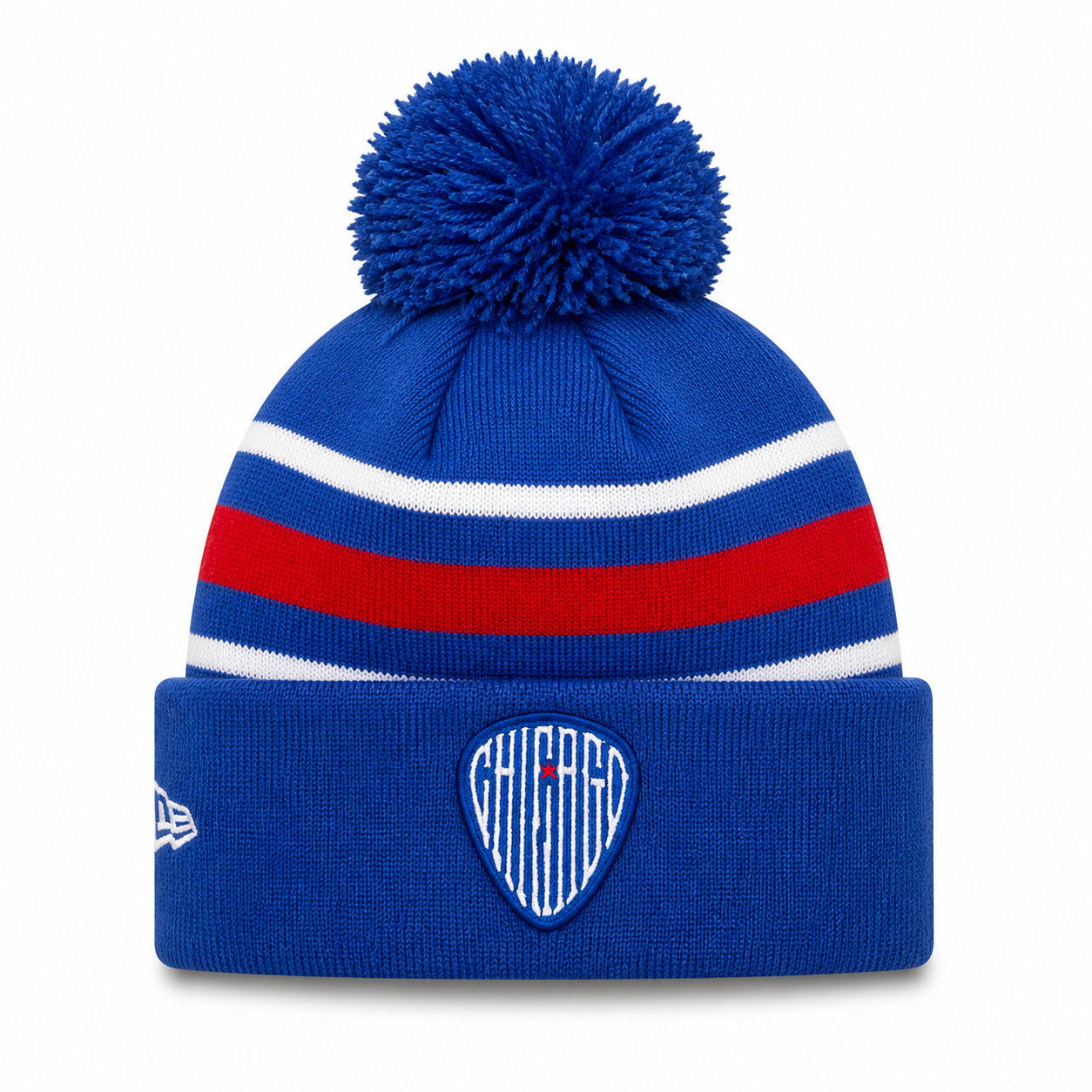 Chicago Cubs New Era Royal 2nd Alternate Cuffed Knit Hat with Pom Official Team Hat Sports Fan Cap Official MLB Team Hat Baseball Fan Cap