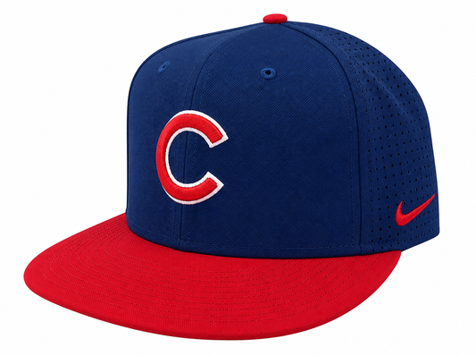 NIKE Chicago Cubs 2 Tone Deep Royal/Red Aero True Adjustable Dri-Fit Performance Hat Official Team Hat Sports Fan Cap Official MLB Team Hat Baseball F