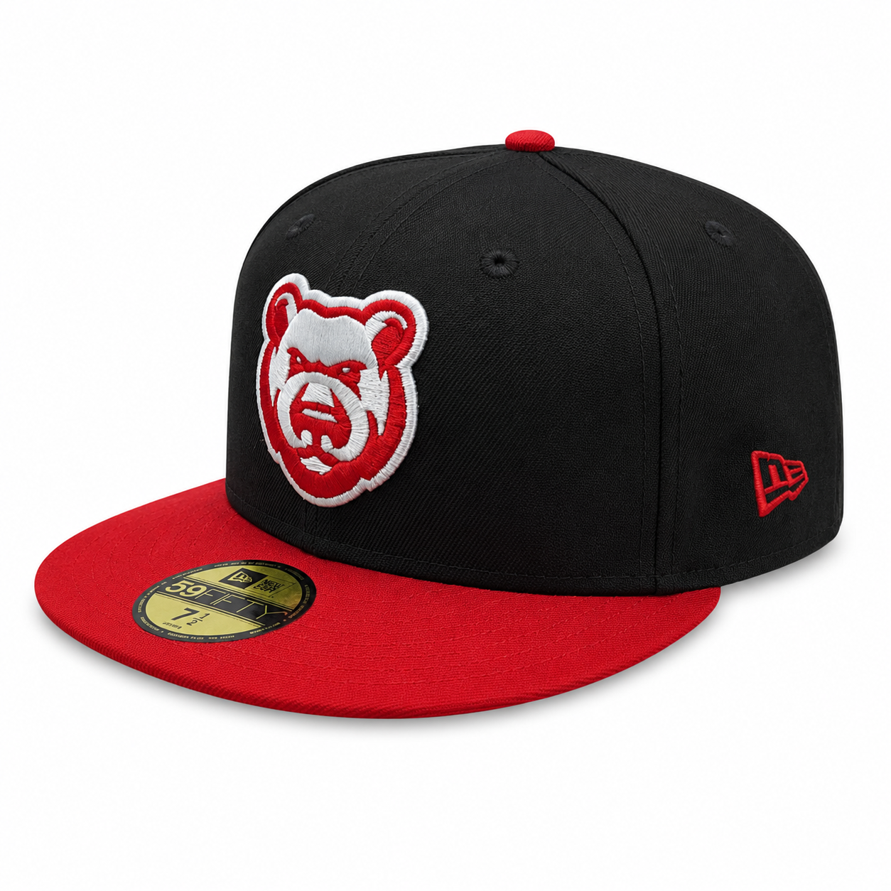 Iowa Cubs New Era MILB 2 Tone Black/Red 59FIFTY Fitted Hat Official Team Hat Sports Fan Cap Official MLB Team Hat Baseball Fan Cap
