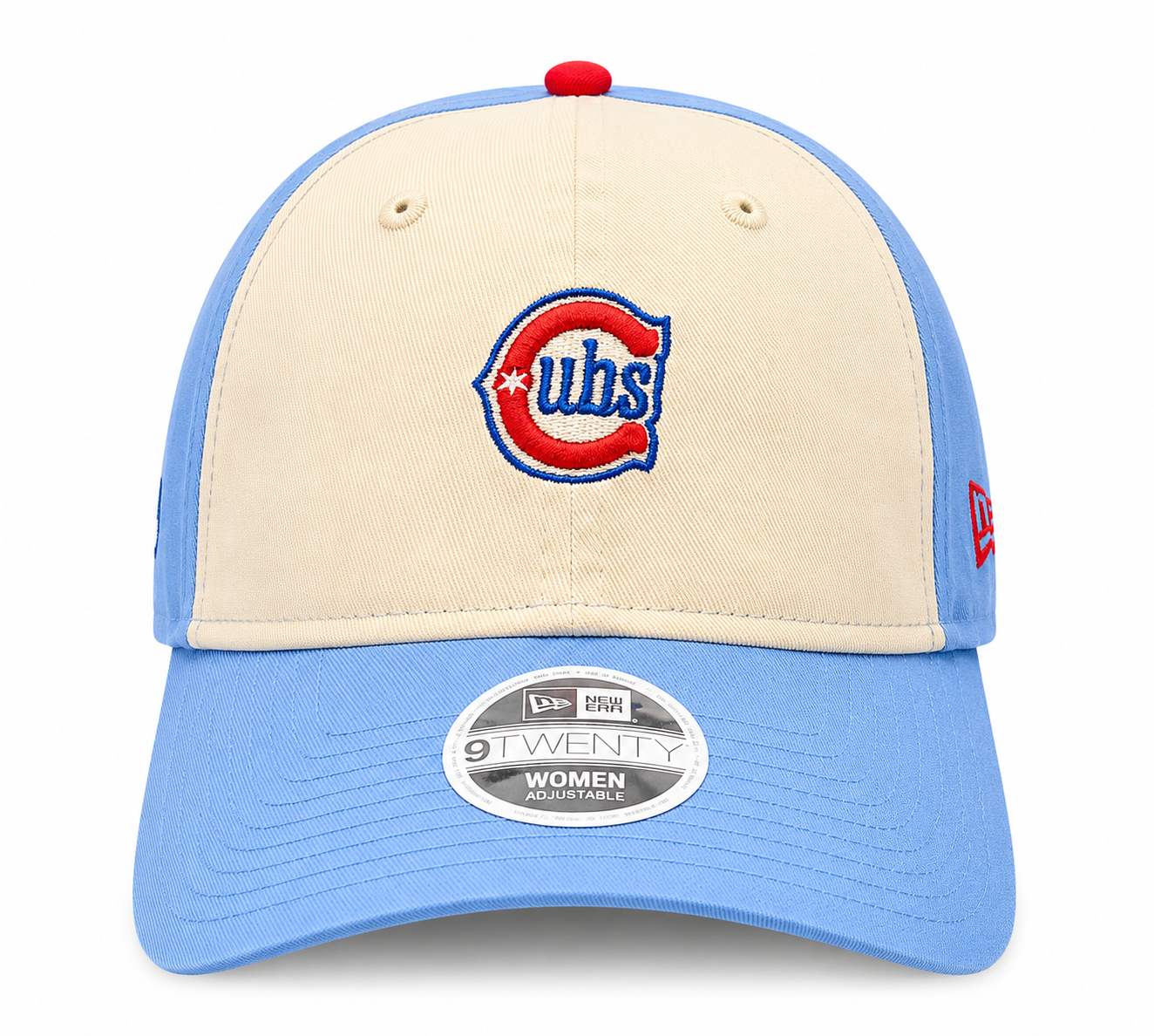 Women's Chicago Cubs 2nd Alternate Micro Baby Blue New Era 9TWENTY Adjustable Hat Official Team Hat Sports Fan Cap Official MLB Team Hat Baseball Fan