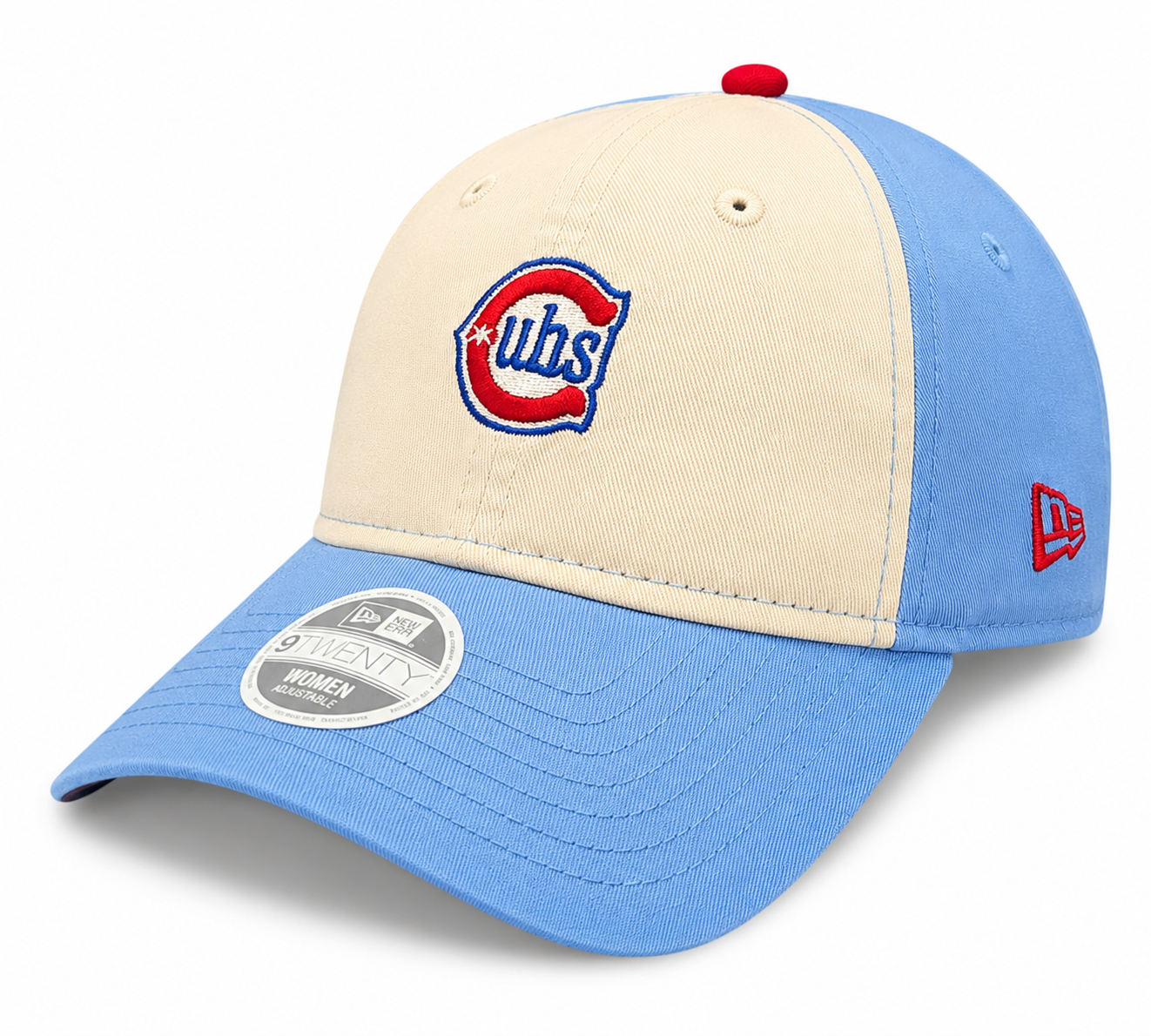 Women's Chicago Cubs 2nd Alternate Micro Baby Blue New Era 9TWENTY Adjustable Hat Official Team Hat Sports Fan Cap Official MLB Team Hat Baseball Fan