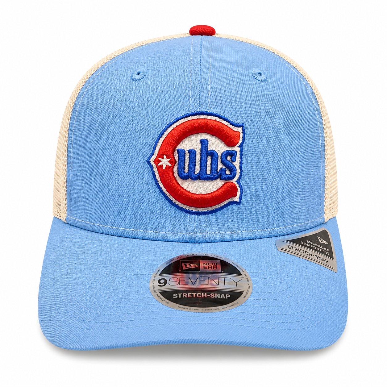 Chicago Cubs New Era Sky Blue/Red Alternate 2 9SEVENTY Trucker Hat Official Team Hat Sports Fan Cap Official MLB Team Hat Baseball Fan Cap