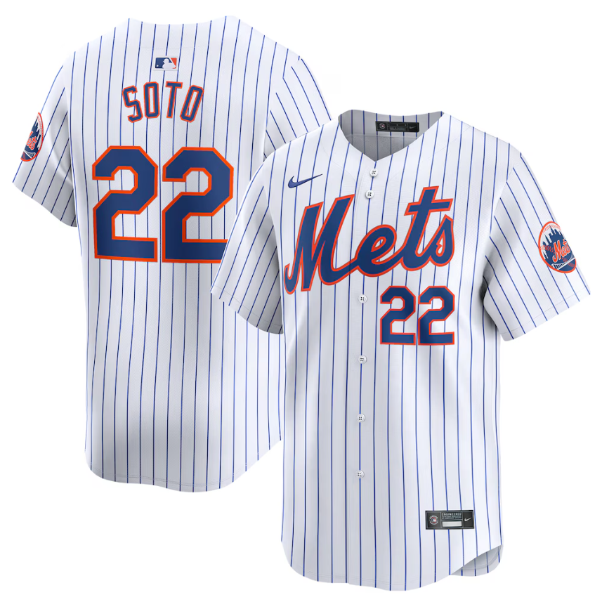 Juan Soto New York Mets MLB Home Limited Jersey Nike Official Team Jersey Sports Fan Apparel Official MLB Team Jersey Baseball Fan Apparel