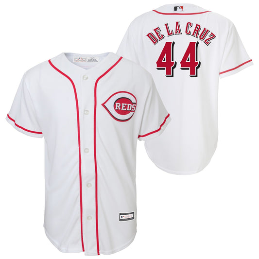 Youth Cincinnati Reds Elly De La Cruz MLB Home Replica Screen Print Jersey Official Team Jersey Sports Fan Apparel Official MLB Team Jersey Baseball F