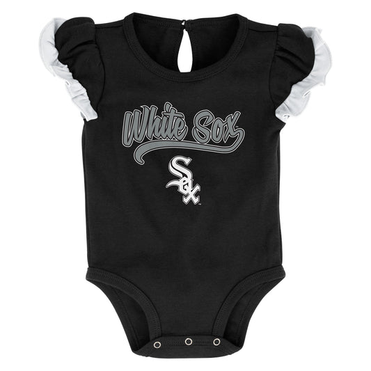 Infant Girls Mlb Chicago White Sox Scream And Shout Short Sleeve 2 Pack Creeper Set MLB Fan Gear Popular Style