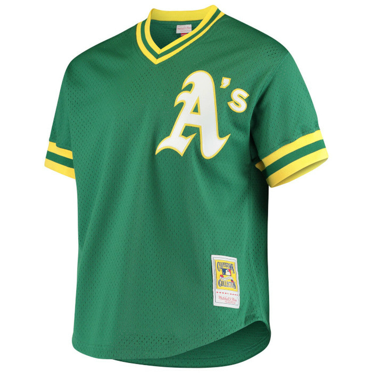 Men's Oakland Athletics Rickey Henderson 1991 Mitchell & Ness Green Cooperstown 1987 Mesh Batting Practice Jersey Official Team Jersey Sports Fan Appa