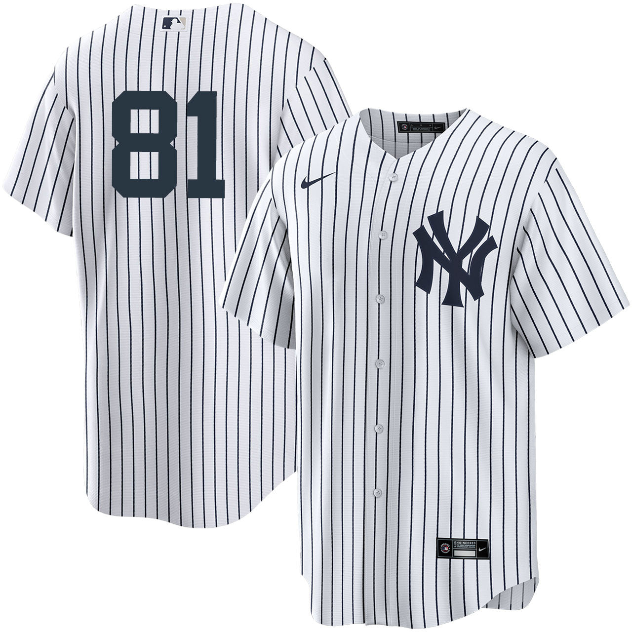 Men's Nike Luis Gil #81 White New York Yankees Home Official Replica Player Jersey Official Team Jersey Sports Fan Apparel Official MLB Team Jersey Ba