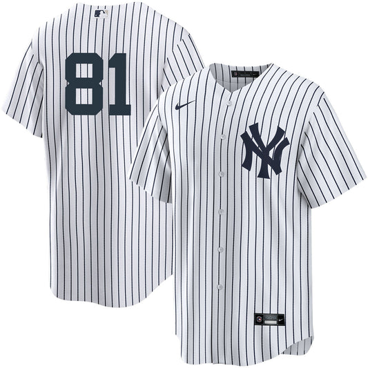 Men's Nike Luis Gil #81 White New York Yankees Home Official Replica Player Jersey Official Team Jersey Sports Fan Apparel Official MLB Team Jersey Ba