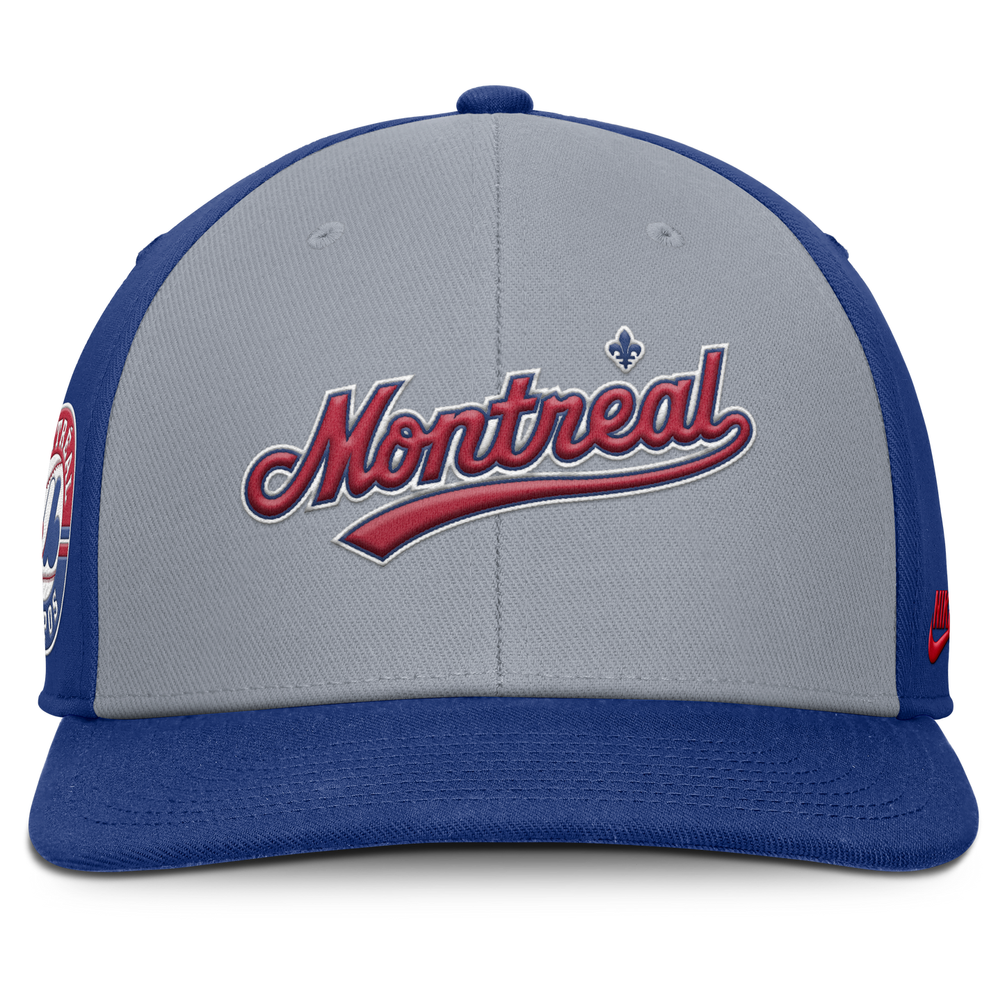 Montreal Expos Nike Gray/Royal Dri-Fit Pro Snapback Hat Official Team Hat Sports Fan Cap Official MLB Team Hat Baseball Fan Cap