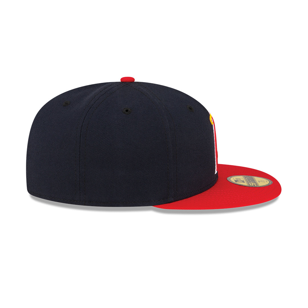 Men's Anaheim Angels New Era Navy/Red Alternate On-Field 59FIFTY Fitted Hat Official Team Hat Sports Fan Cap Official MLB Team Hat Baseball Fan Cap
