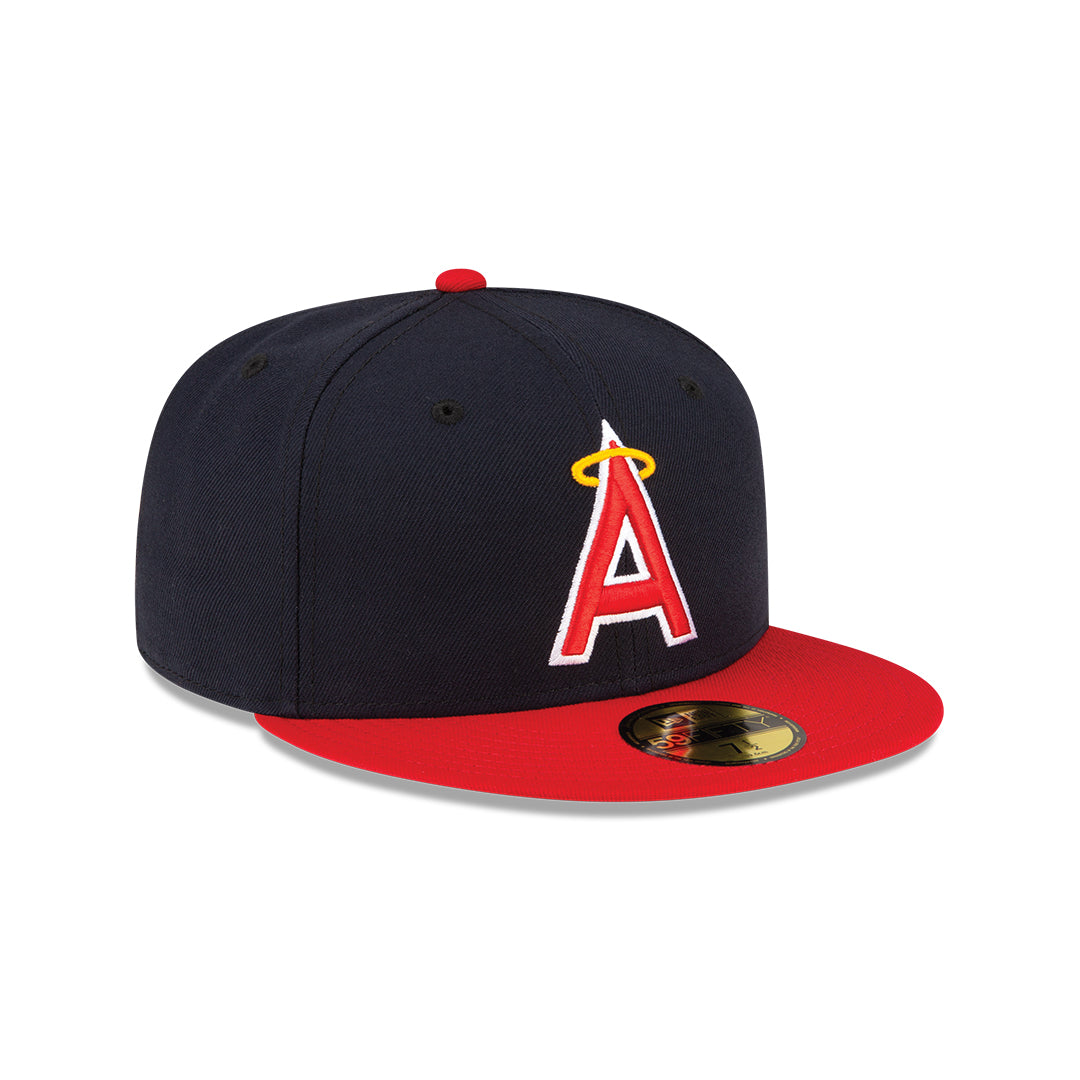 Men's Anaheim Angels New Era Navy/Red Alternate On-Field 59FIFTY Fitted Hat Official Team Hat Sports Fan Cap Official MLB Team Hat Baseball Fan Cap