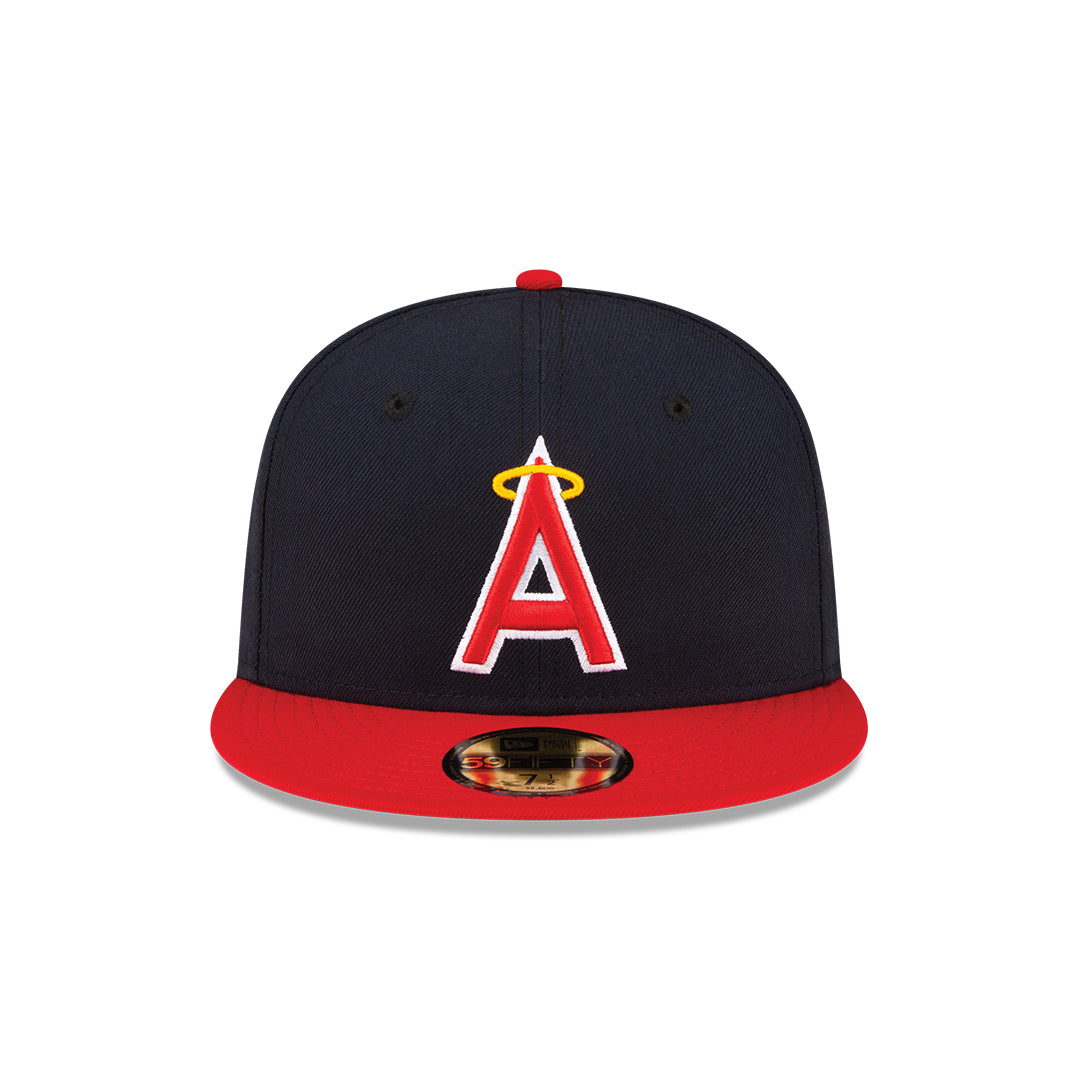 Men's Anaheim Angels New Era Navy/Red Alternate On-Field 59FIFTY Fitted Hat Official Team Hat Sports Fan Cap Official MLB Team Hat Baseball Fan Cap