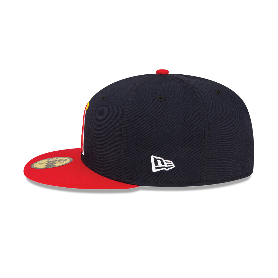 Men's Anaheim Angels New Era Navy/Red Alternate On-Field 59FIFTY Fitted Hat Official Team Hat Sports Fan Cap Official MLB Team Hat Baseball Fan Cap