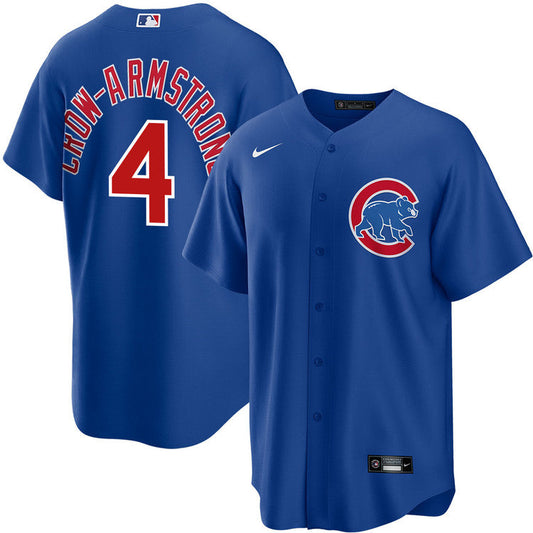 Mens Nike Pete Crow-Armstrong #4 Chicago Cubs Royal Alternate Replica Jersey Official Team Jersey Sports Fan Apparel Official MLB Team Jersey Baseball